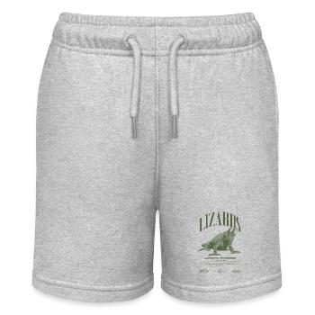 Jackson's Chamäleon Streetwear Eidechsenwärter - Stanley/Stella Teenager Bio-Joggingshorts MINI BOLTER - Grau meliert - Vorne