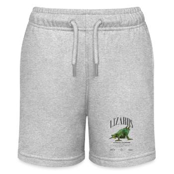 Jackson's Chamäleon Streetwear Eidechsenwärter - Stanley/Stella Teenager Bio-Joggingshorts MINI BOLTER - Grau meliert - Vorne