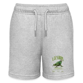Jackson's Chamäleon Streetwear Eidechsenwärter - Stanley/Stella Teenager Bio-Joggingshorts MINI BOLTER - Grau meliert - Vorne