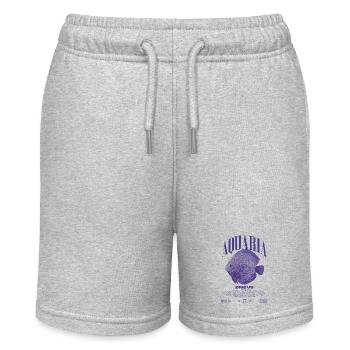 Diskus-Buntbarsch Fish Keeper Moderne Streetwear - Stanley/Stella Teenager Bio-Joggingshorts MINI BOLTER - Grau meliert - Vorne