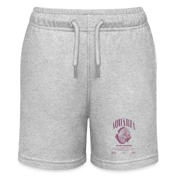 Diskus Cichlid Fish Keeper Moderne Streetwear - Stanley/Stella Teenager Bio-Joggingshorts MINI BOLTER - Grau meliert - Vorne