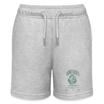 Diskus Cichlid Fish Keeper Moderne Streetwear - Stanley/Stella Teenager Bio-Joggingshorts MINI BOLTER - Grau meliert - Vorne