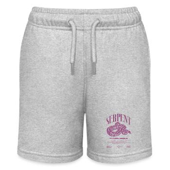 Ball Python Moderne Reptilienwärter Streetwear - Stanley/Stella Teenager Bio-Joggingshorts MINI BOLTER - Grau meliert - Vorne