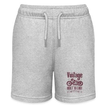 Vintage Motorrad Biker Motorrad Geburtstag 2015 - Stanley/Stella Teenager Bio-Joggingshorts MINI BOLTER - Grau meliert - Vorne