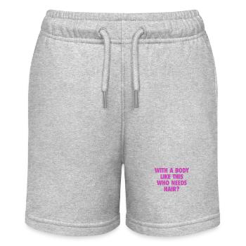 Mit einem Körper wie diesem, der Haare braucht Glatze Mann - Stanley/Stella Teenager Bio-Joggingshorts MINI BOLTER - Grau meliert - Vorne