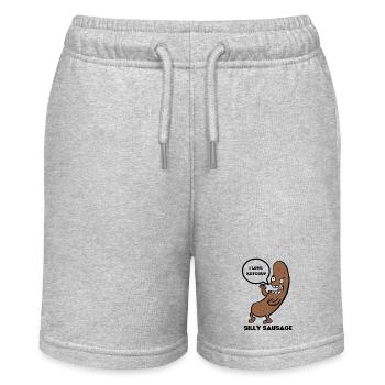 DUMME WURST - Stanley/Stella Teenager Bio-Joggingshorts MINI BOLTER - Grau meliert - Vorne