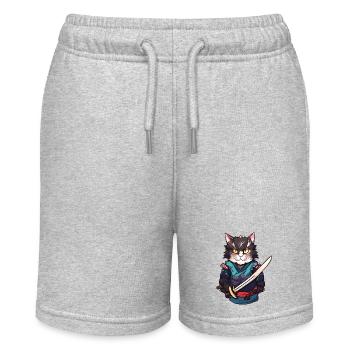 Chat samouraï #12 - Short bio MINI BOLTER Stanley/Stella Ado - gris chiné - Devant