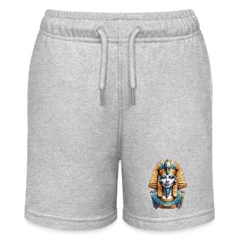 Egypt / Pharaoh / Mummies / Hieroglyphics / Sphinx - Stanley/Stella MINI BOLTER Organic Teen Jogging Shorts - heather grey - Front