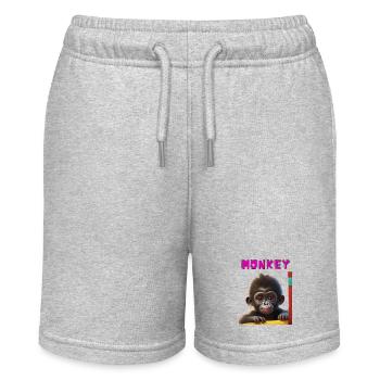 Singe - Short bio MINI BOLTER Stanley/Stella Ado - gris chiné - Devant