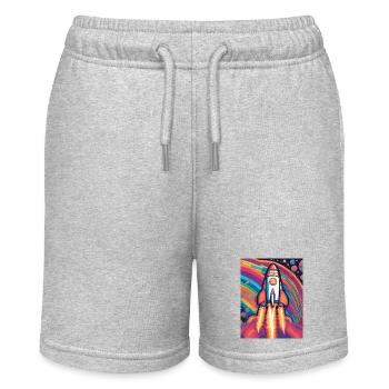 Bitcoin to the moon - Stanley/Stella MINI BOLTER Organic Teen Jogging Shorts - heather grey - Front