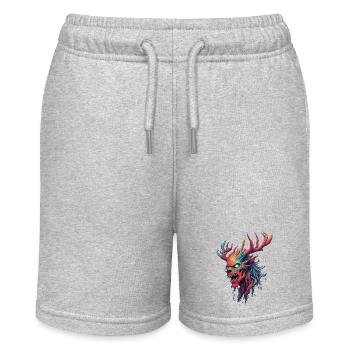 Wendigo / böser Geist / Besitzergreifend / Horror - Stanley/Stella Teenager Bio-Joggingshorts MINI BOLTER - Grau meliert - Vorne