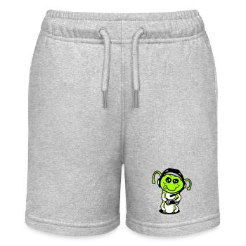 Gamer Caterpillar Nerd Gaming Controller Console Game - Stanley/Stella MINI BOLTER Organic Teen Jogging Shorts - heather grey - Front
