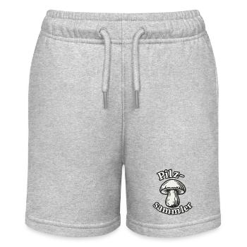 Pilz Sammler Motiv - Stanley/Stella Teenager Bio-Joggingshorts MINI BOLTER - Grau meliert - Vorne
