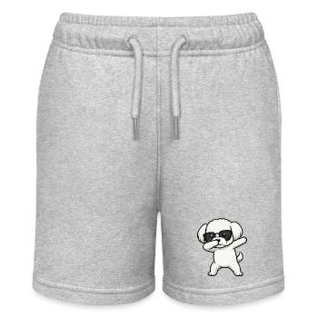 Dabbing Malteser - Stanley/Stella Teenager Bio-Joggingshorts MINI BOLTER - Grau meliert - Vorne