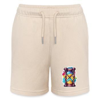 Sanduhr / Zeitmesser / Antik /Sandkörner / Ablauf - Stanley/Stella Teenager Bio-Joggingshorts MINI BOLTER - Natur - Vorne