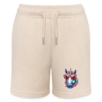 Unicorn / mythical creatures / fairy tales / magic / glitter - Stanley/Stella MINI BOLTER Organic Teen Jogging Shorts - soft Ecru - Front