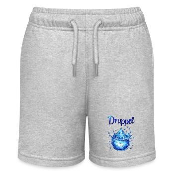 Wassertropfen - Stanley/Stella Teenager Bio-Joggingshorts MINI BOLTER - Grau meliert - Vorne