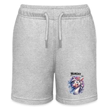 Monday Ugh. - Stanley/Stella MINI BOLTER Organic Teen Jogging Shorts - heather grey - Front