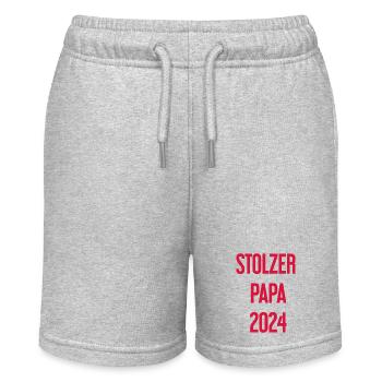 Proud Dad 2024 – for new fathers - Stanley/Stella MINI BOLTER Organic Teen Jogging Shorts - heather grey - Front