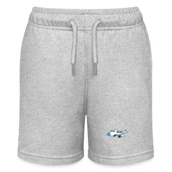 drôles animaux plantes fruits légumes motifs enfants - Short bio MINI BOLTER Stanley/Stella Ado - gris chiné - Devant