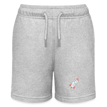 Fusée colorée en orbite - Short bio MINI BOLTER Stanley/Stella Ado - gris chiné - Devant
