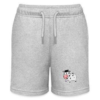 Kuh Arsch - Kuh Hintern - Stanley/Stella Teenager Bio-Joggingshorts MINI BOLTER - Grau meliert - Vorne