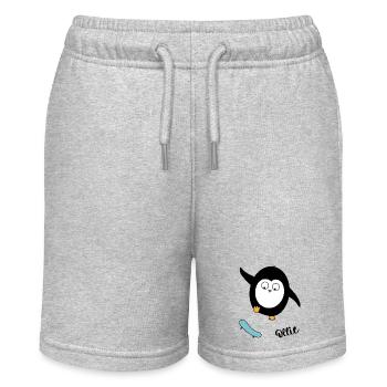 Skater Pinguïn - Stanley/Stella teenager bio-joggingshorts MINI BOLTER - grijs gemêleerd - Voor