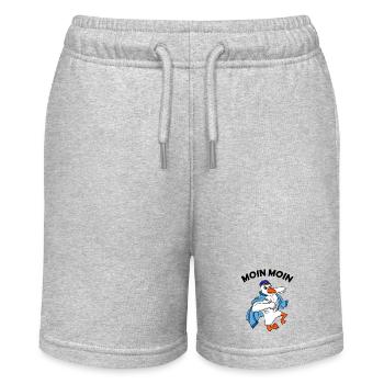 Moin Möwe Nordsee Kapitän - Stanley/Stella Teenager Bio-Joggingshorts MINI BOLTER - Grau meliert - Vorne