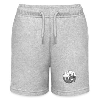 Yin Yang Cat - Stanley/Stella MINI BOLTER Organic Teen Jogging Shorts - heather grey - Front