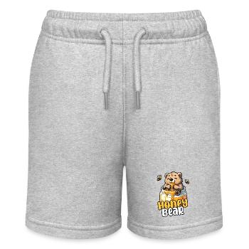 Honey Bear – süßer kleiner Bär im Honigtopf - Stanley/Stella Teenager Bio-Joggingshorts MINI BOLTER - Grau meliert - Vorne