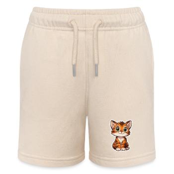 Tigre mignon - Idée cadeau amusante pour les enfants - Short bio MINI BOLTER Stanley/Stella Ado - écru doux - Devant