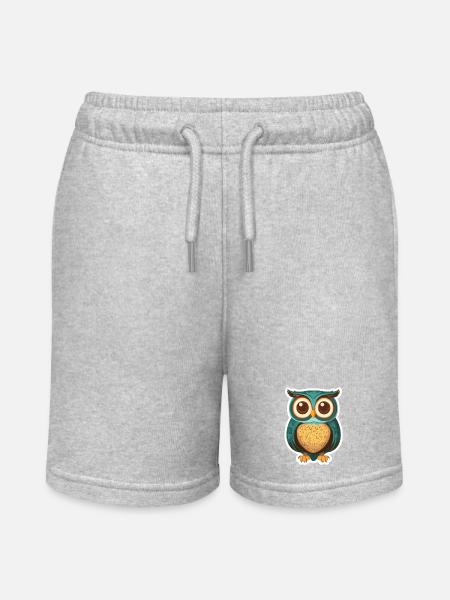 Eule - Stanley/Stella Teenager Bio-Joggingshorts MINI BOLTER - Grau meliert