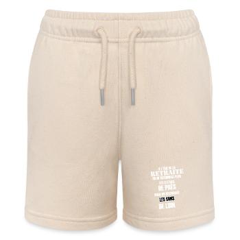 Humorous quote about retirement - Stanley/Stella MINI BOLTER Organic Teen Jogging Shorts - soft Ecru - Front