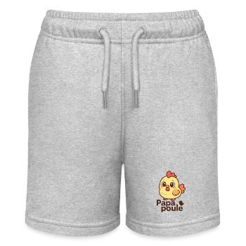Papa Poule - Father's Day - Stanley/Stella MINI BOLTER Organic Teen Jogging Shorts - heather grey - Front