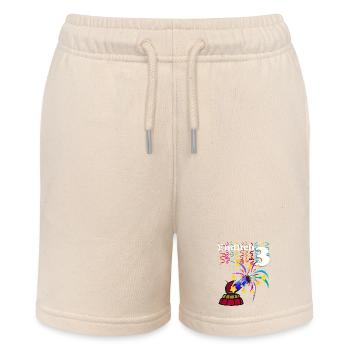 Finally 3 - 3rd Birthday with Confetti - Stanley/Stella MINI BOLTER Organic Teen Jogging Shorts - soft Ecru - Front