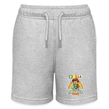 Kita Anfänger 2026 Schulstart Motiv - Stanley/Stella Teenager Bio-Joggingshorts MINI BOLTER - Grau meliert - Vorne