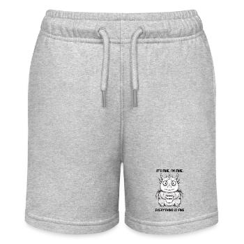 Its Fine Im Fine Coffee Dragon Humor - Stanley/Stella Teenager Bio-Joggingshorts MINI BOLTER - Grau meliert - Vorne