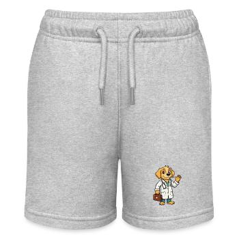 Tierarzt Hund Cartoon - Stanley/Stella Teenager Bio-Joggingshorts MINI BOLTER - Grau meliert - Vorne