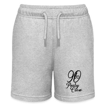 90 Party Crew 90th Birthday Party 90 Years Old - Stanley/Stella MINI BOLTER Organic Teen Jogging Shorts - heather grey - Front