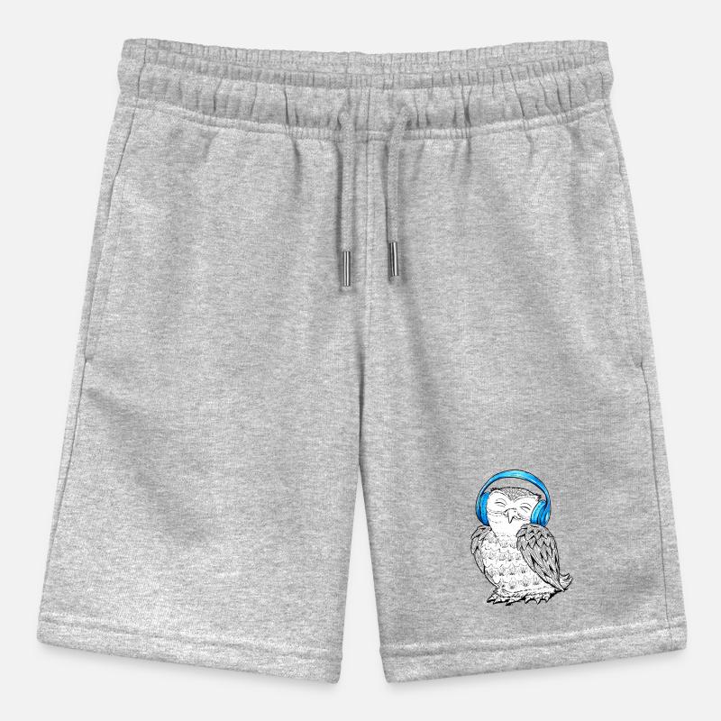 Eule mit Kopfhörern Stanley/Stella Teenager Bio-Joggingshorts MINI BOLTER