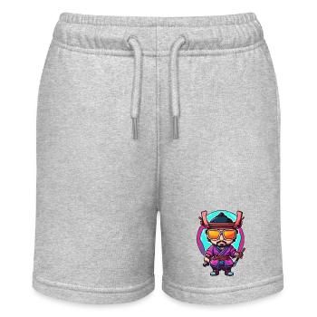 Samurai / Japanese / Harakiri / Katana / Man - Stanley/Stella MINI BOLTER Organic Teen Jogging Shorts - heather grey - Front