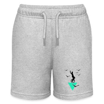Unicycle UnicyclingArtist Unicycle - Stanley/Stella MINI BOLTER Organic Teen Jogging Shorts - heather grey - Front