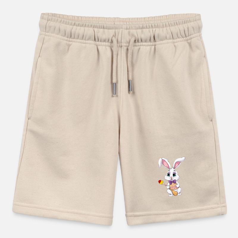 Easter bunny with Easter eggs Stanley/Stella MINI BOLTER Organic Teen Jogging Shorts