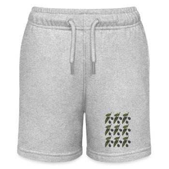 olivenzweig muster - Stanley/Stella Teenager Bio-Joggingshorts MINI BOLTER - Grau meliert - Vorne