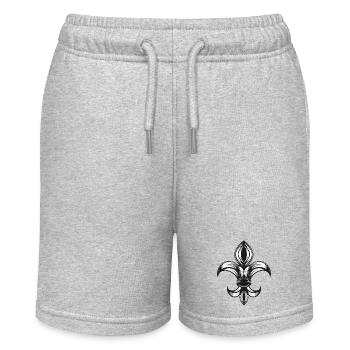stylized iris - Fleur-de-Lys - Stanley/Stella MINI BOLTER Organic Teen Jogging Shorts - heather grey - Front
