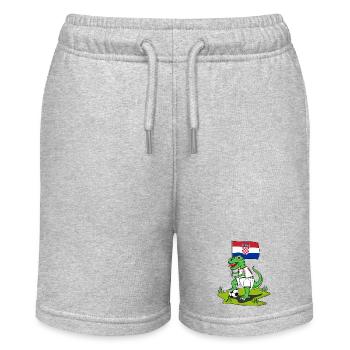 Drapeau de la Croatie Dinosaure Rex Football - Short bio MINI BOLTER Stanley/Stella Ado - gris chiné - Devant