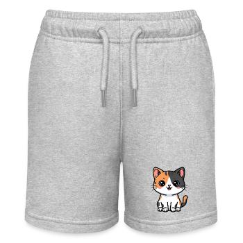 Calico Kitty Charm - Stanley/Stella MINI BOLTER Organic Teen Jogging Shorts - heather grey - Front
