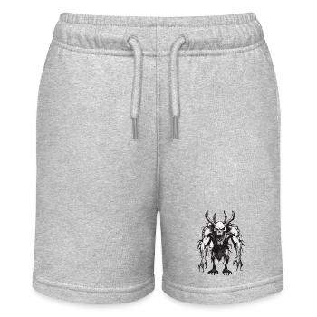 Wendigo / böser Geist / Besitzergreifend / Horror - Stanley/Stella Teenager Bio-Joggingshorts MINI BOLTER - Grau meliert - Vorne