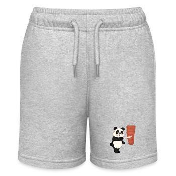 Doner Kebab Panda Kebab - Stanley/Stella MINI BOLTER Organic Teen Jogging Shorts - heather grey - Front