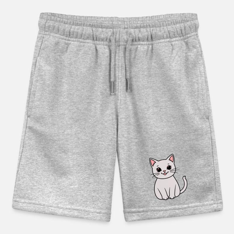 graues Kätzchen Stanley/Stella Teenager Bio-Joggingshorts MINI BOLTER